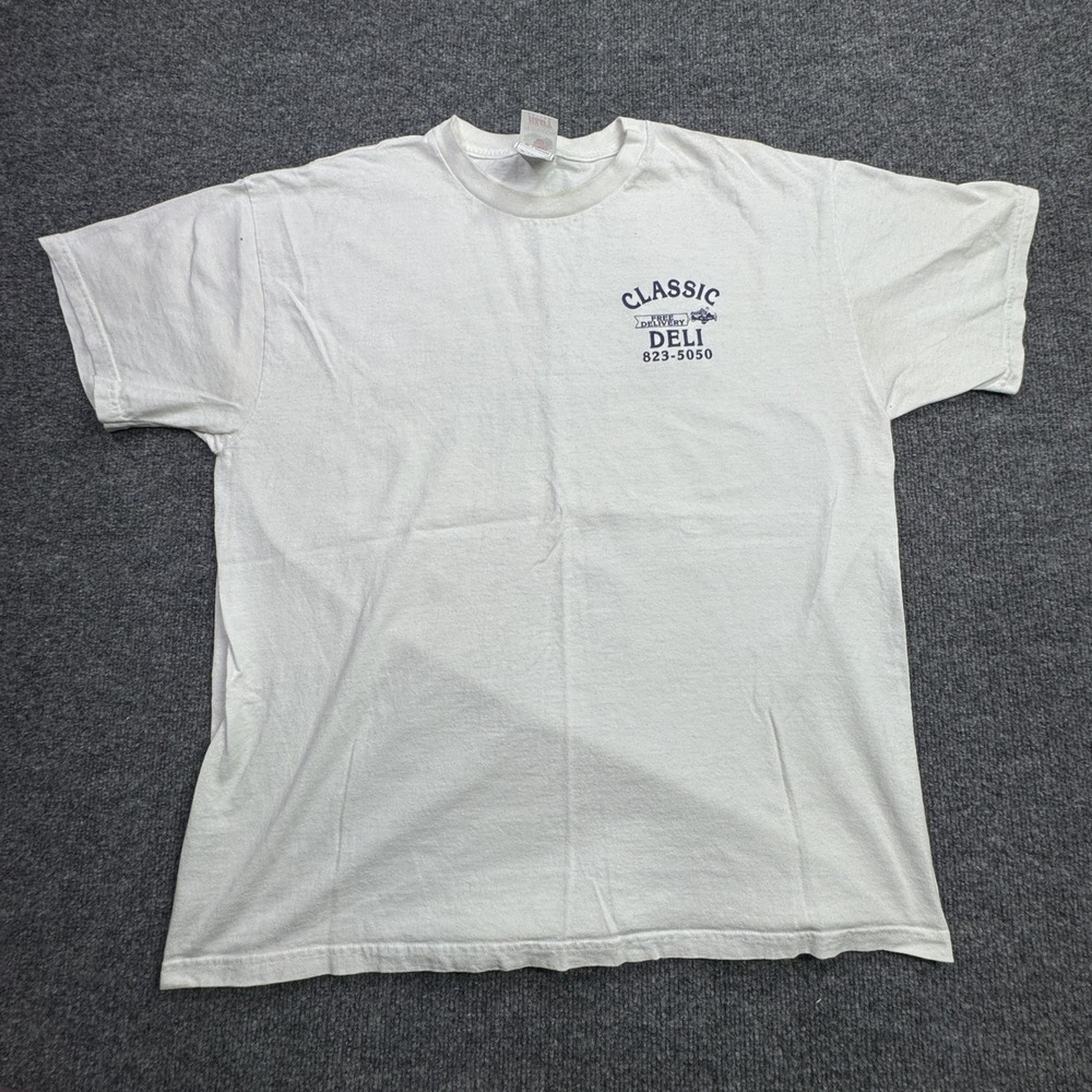 Super Bowl XXXVIII Patriots Panthers Fruit of the Loom T Shirt Mens XL White